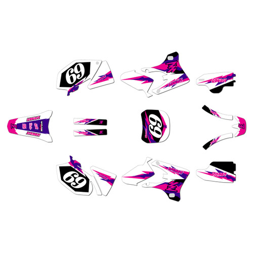 yamaha yz450f graphics kit 2003-2005 vintage series purple