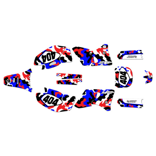 yamaha yz426f graphics kit 1998-2002 invasion series red