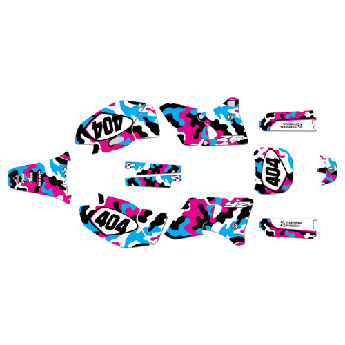 yamaha yz426f graphics kit 1998-2002 invasion series magenta