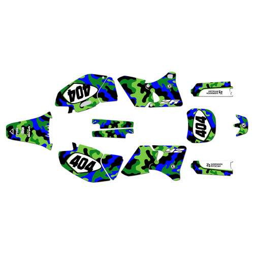 yamaha yz426f graphics kit 1998-2002 invasion series green