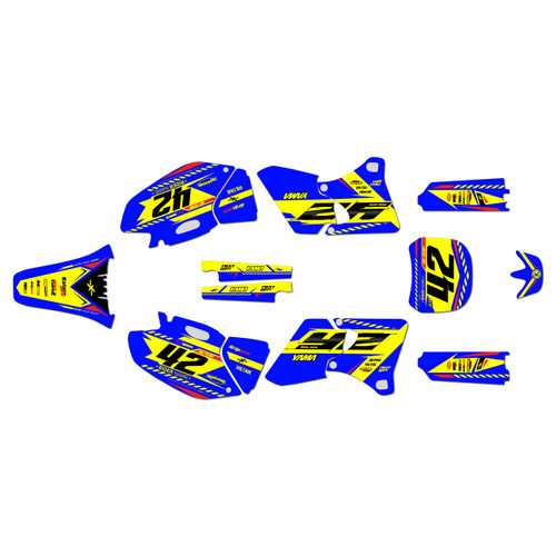 yamaha yz400f graphics kit 1998-2002 lethal series yellow