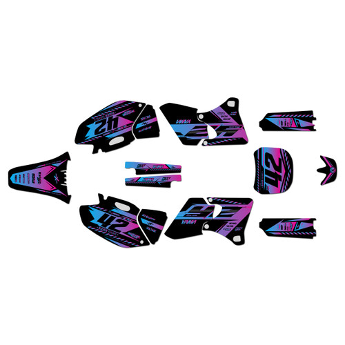 yamaha yz400f graphics kit 1998-2002 lethal series magenta-shift