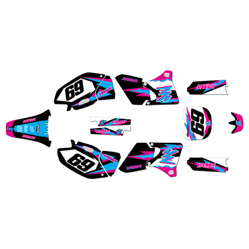 yamaha yz250f graphics kit 1998-2002 vintage series magenta-shift