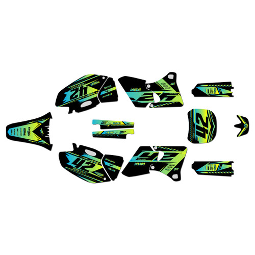 yamaha yz426f graphics kit 1998-2002 lethal series lime