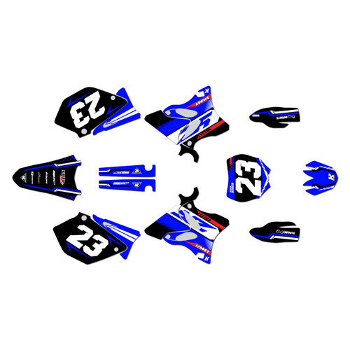 yamaha yz250 graphics kit 2008-2014 viper series blue