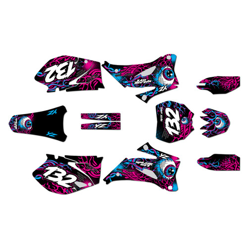 yamaha yz250f graphics kit 2006-2007 core series magenta
