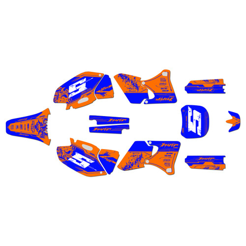 yamaha yz400f graphics kit 1998-2002 night-city series orange
