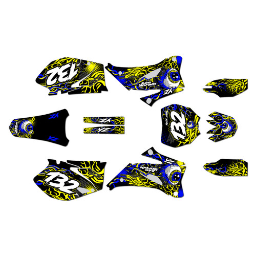 yamaha yz250f graphics kit 2008-2009 core series yellow