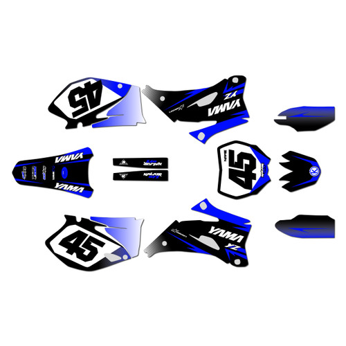 yamaha yz250f graphics kit 2008-2009 division series blue