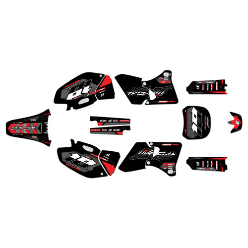 yamaha yz426f graphics kit 1998-2002 rebel series red