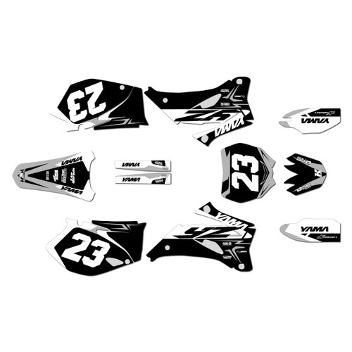 yamaha yz250f graphics kit 2008-2009 evader series white