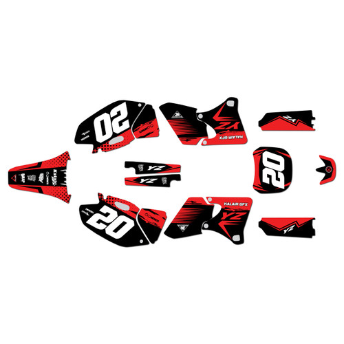 yamaha yz426f graphics kit 1998-2002 spear series red