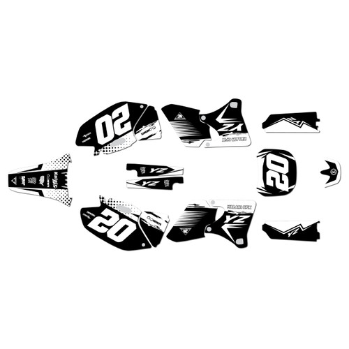 yamaha yz426f graphics kit 1998-2002 spear series white