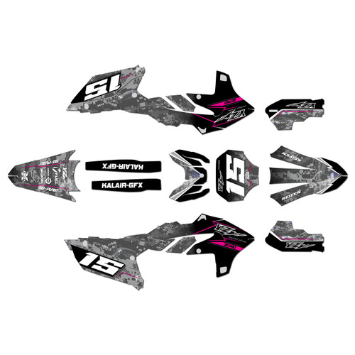 yamaha yz250f graphics kit 2024-2026 cyberware series magenta