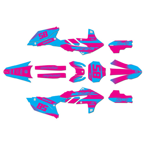 yamaha yz250f graphics kit 2024-2026 drag series magenta