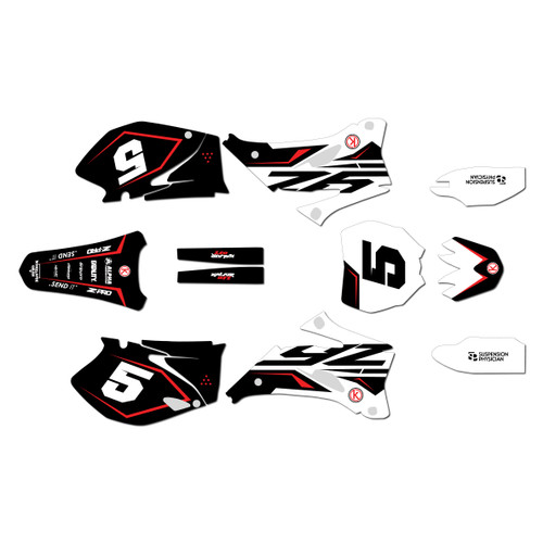 yamaha yz250f graphics kit 2006-2007 future series red