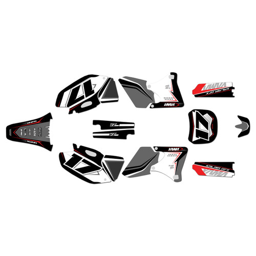 yamaha yz400f graphics kit 1998-2002 stellar series red