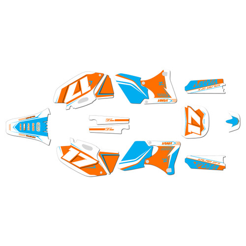 yamaha yz400f graphics kit 1998-2002 stellar series orange