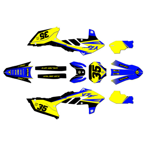 yamaha yz250f graphics kit 2024-2026 dream series yellow