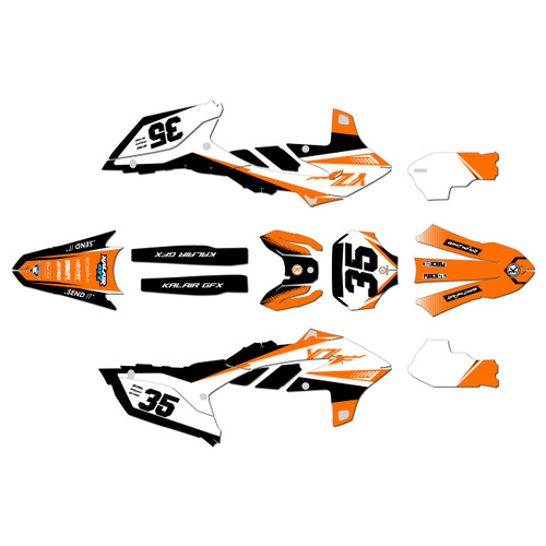 yamaha yz250f graphics kit 2024-2026 dream series orange