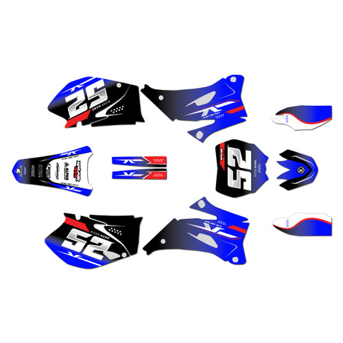 yamaha yz450f graphics kit 2006-2009 ominous series blue