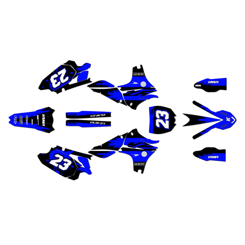 yamaha yz450f graphics kit 2010-2013 splash series blue