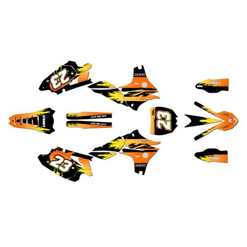 yamaha yz450f graphics kit 2010-2013 splash series sunrise