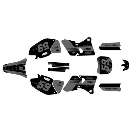 yamaha yz400f graphics kit 1998-2002 swift series smoke