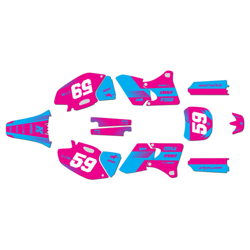 yamaha yz426f graphics kit 1998-2002 swift series magenta