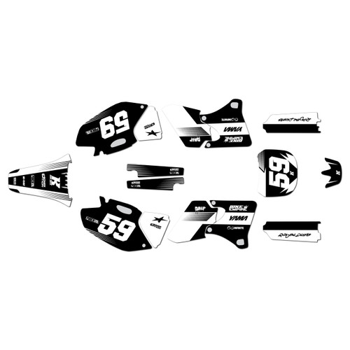 yamaha yz426f graphics kit 1998-2002 swift series white