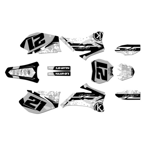 yamaha yz250f graphics kit 2006-2007 semper series white