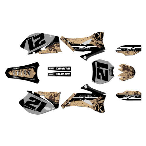 yamaha yz250f graphics kit 2008-2009 semper series tan