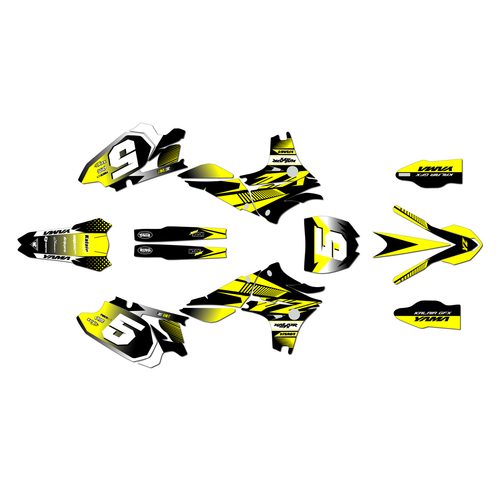 yamaha yz450f graphics kit 2010-2013 turbo series yellow