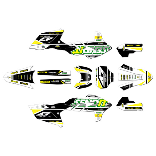 yamaha yz250f graphics kit 2024-2026 fresh series green