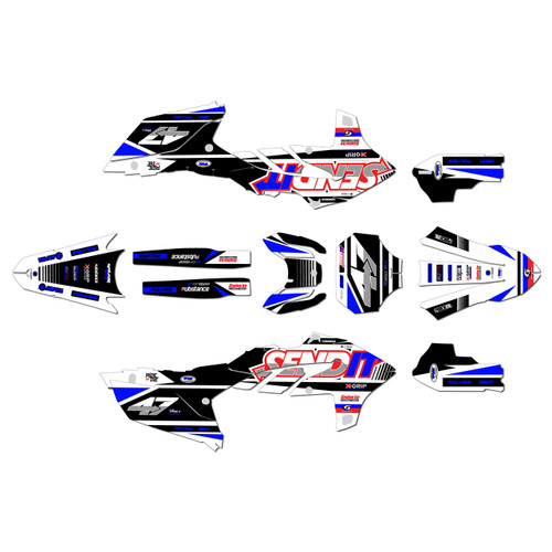 yamaha yz250f graphics kit 2024-2026 fresh series blue