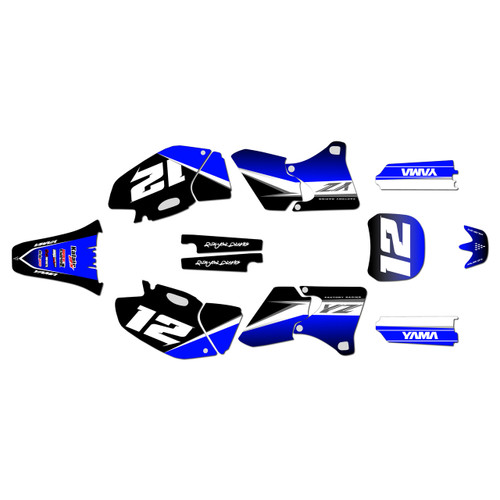 yamaha yz400f graphics kit 1998-2002 vendetta series blue