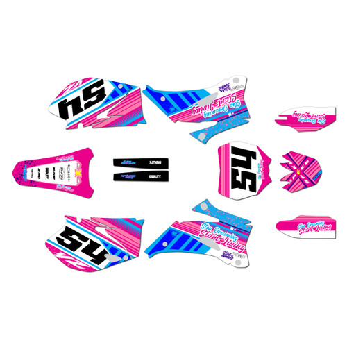 yamaha yz250f graphics kit 2006-2007 split series pink