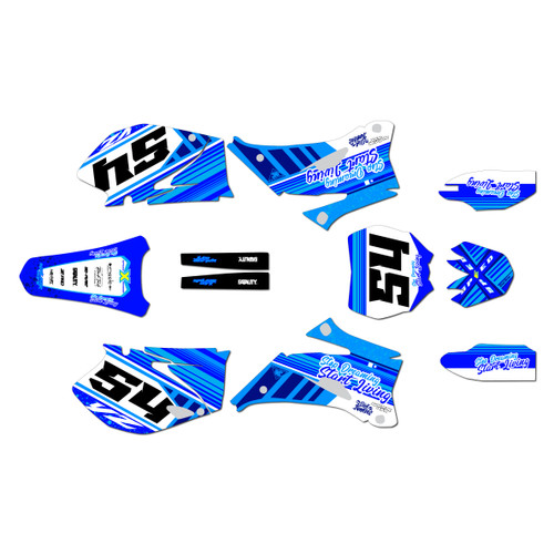 yamaha yz250f graphics kit 2006-2007 split series blue