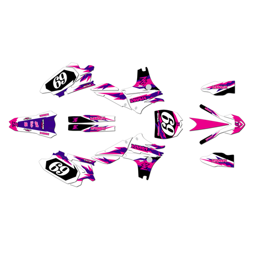 yamaha yz450f graphics kit 2010-2013 vintage series purple