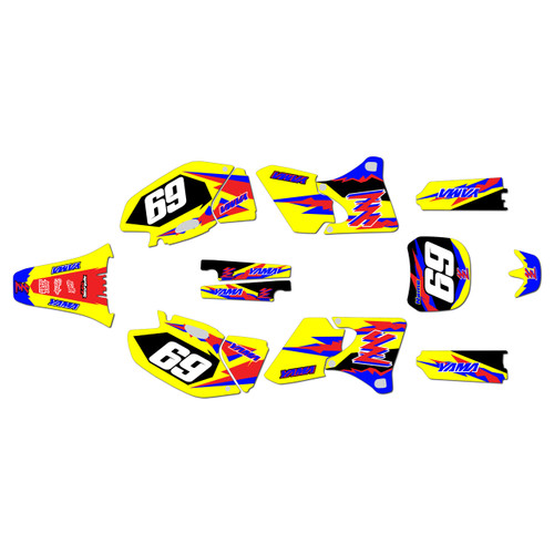 yamaha yz426f graphics kit 1998-2002 vintage series krazy