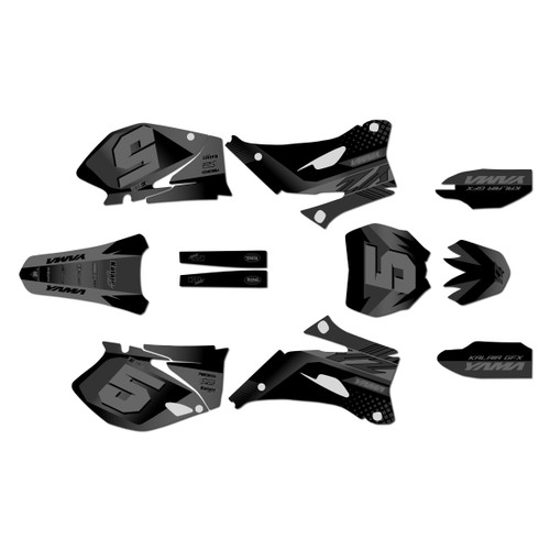 yamaha yz250f graphics kit 2008-2009 turbo series smoke