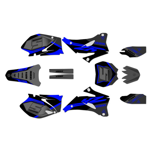 yamaha yz450f graphics kit 2006-2009 venom series blue-shift
