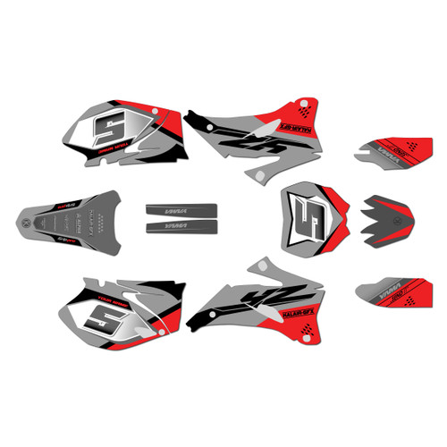 yamaha yz250f graphics kit 2006-2007 venom series red