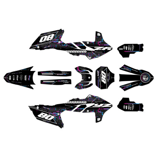 yamaha yz250f graphics kit 2024-2026 rift series magenta-shift