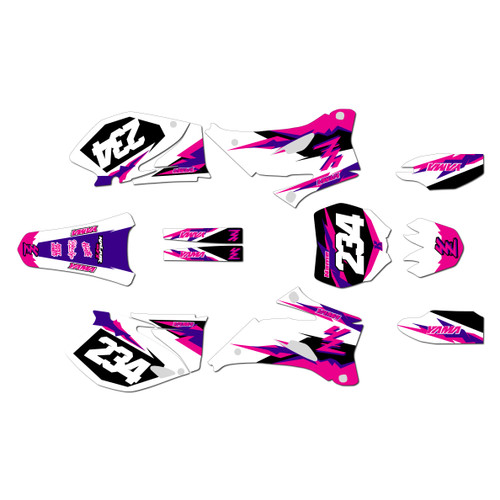 yamaha yz450f graphics kit 2006-2009 vintage series magenta
