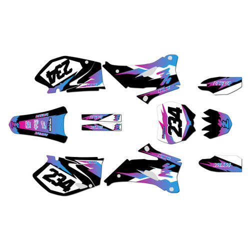 yamaha yz450f graphics kit 2006-2009 vintage series magenta-shift