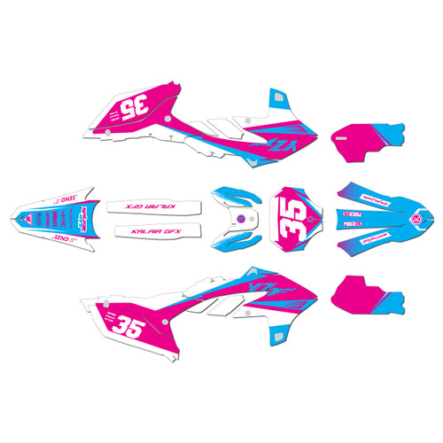 yamaha yz450f graphics kit 2023-2025 dream series magenta