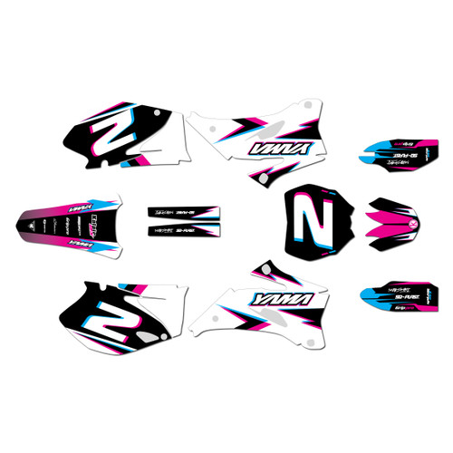 yamaha yz450f graphics kit 2006-2009 vision series magenta