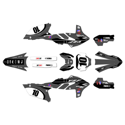 yamaha yz250f graphics kit 2024-2026 speed series gray