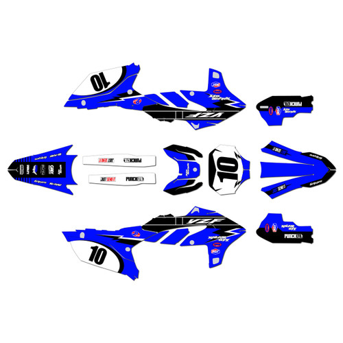 yamaha yz250f graphics kit 2024-2026 speed series blue